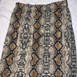 SHEIN Snake Print Fitted Mini Skirt Large